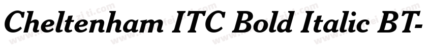 Cheltenham ITC Bold Italic BT字体转换